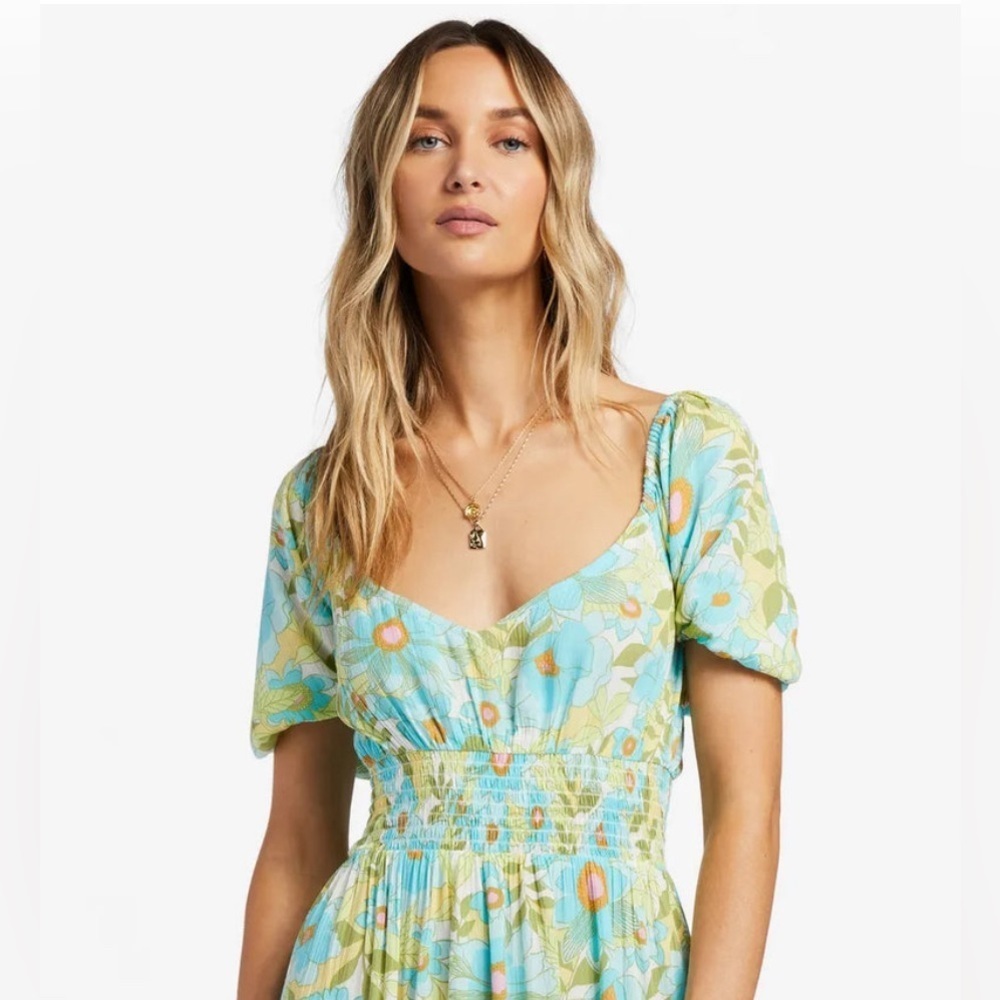🔆BILLABONG🔆SOMETIME BEAUTIFUL FLORAL DRESS MINI SUMMER VACATION - Picture 6 of 14